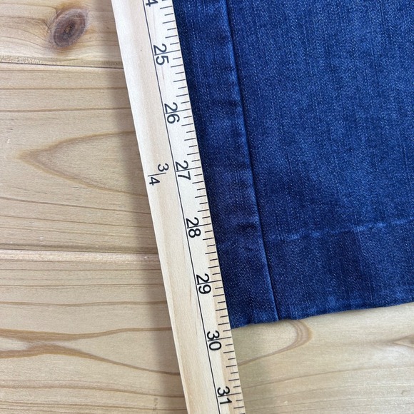 Halogen Jeans Womens 2 Taylor Fit Wide Leg Trouser Low Rise Denim Blue Jeans - Picture 9 of 10